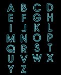 Font Laser Light Alphabet A-z Stock Photo