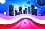 City In Abstract Background Stock Photo