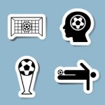 Soccer Icon Set Stock Photo