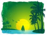 Tropical Island Background Stock Photo