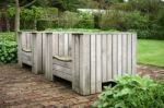 Wooden Garden Seat-england-uk Stock Photo