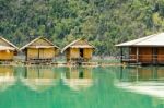 Bamboo Floating Resort Stock Photo