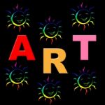 Kids Art Shows Draw Artistic And Crafts Stock Photo