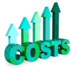 Costs Arrows Indicates Budget Payments 3d Rendering Stock Photo