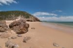 Isolated Beach Stock Photo