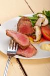 Beef Filet Mignon Grilled With Vegetables Stock Photo