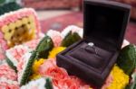 Diamond Wedding Ring Stock Photo