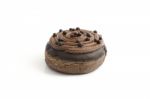 Chocolate Donut Isolated In White Background Stock Photo