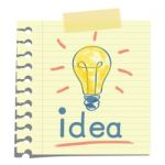 Idea Note Stock Photo