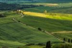 Countryside Of Val D'orcia Tuscany Stock Photo