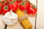 Italian Basic Pasta Ingredients Stock Photo