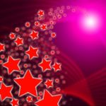 Background Red Indicates Cosmic Space And Abstract Stock Photo