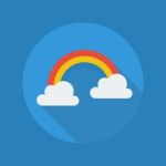 Weather Flat Icon. Rainbow Stock Photo