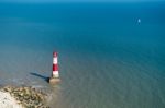 Beachey Head, Sussex/uk - July 23 : View Of The Lighthouse At Be Stock Photo