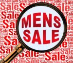 Mens Sale Means Cheap Savings 3d Rendering Stock Photo