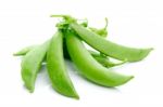 Green Beans On White Background Stock Photo