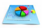 3d Business Growth  Pie Graph Stock Photo