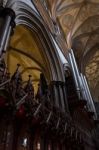 Interior View Of Salisbury Cathedral Stock Photo