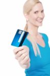 Shop With New Credit Card ! Stock Photo