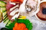 Fresh Sushi Choice Combination Assortment Selection Stock Photo