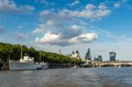 Floating Restaurant And Bar On The River Thames Stock Photo