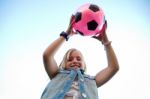 Beautiful Children Having Fun In The Park Stock Photo