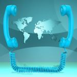 International Call Represents Globalisation Chat And Earth Stock Photo