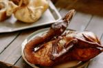 Duck On A Tray For Cooking Stock Photo