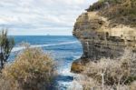 View Of Devils Kitchen Beach, Tasmania Stock Photo