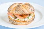 Salmon Sandwich Stock Photo