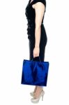 Shapely Woman With Shopping Bag In Hand Stock Photo