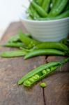 Hearthy Fresh Green Peas Stock Photo