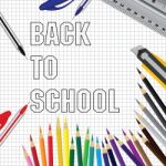 Back To School On A Object Tool Background. Pencil Ruler And Tool On A White Background Stock Photo