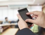 Man And Cellphone Stock Photo