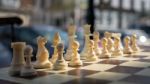 East Grinstead,  West Sussex/uk - August 18 : Chess Set Outside Stock Photo