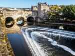 View Of Pulteney Bridge And Weir In Bath Stock Photo