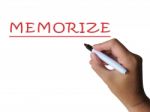 Memorize Word Means Commit Information To Memory Stock Photo