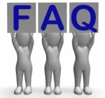 Faq Banners Shows Frequent Assistance And Support Stock Photo