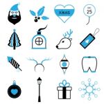 Christmas Icon Set  Illustration Stock Photo