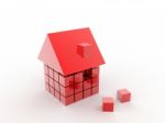 Cube House Stock Photo