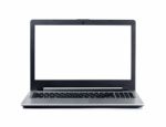 Laptop Isolated On The White Background Stock Photo