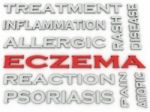 3d Image Eczema Word Cloud Concept Stock Photo