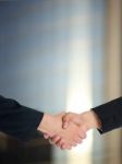 Handshaking Business People Stock Photo