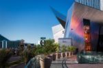 View Of Entrance To Crystals Shopping Mall In Las Vegas At Sunri Stock Photo