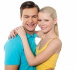 Hugging Young Couple Stock Photo