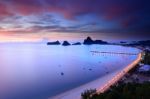 Sunrise View Of Ao Manao Bay In Thailand Stock Photo