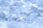 Macro Of A Snowflake In Natural Surroundings Stock Photo