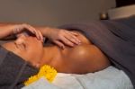 Facial Massage At Spa Salon Stock Photo