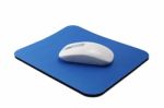 Wireless Mouse On Pad Stock Photo