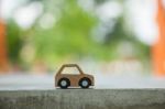 Wooden Car Model Stock Photo